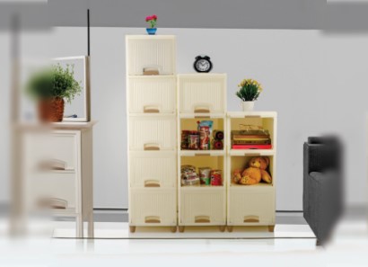 Cabinet Drawer Pull Out Organizer - Smooth Glide Rails Plastic Baskets for Kitchen Bathroom Modular Storage, Space Saving Under Sink Pantry Shelf, Durable Home Furniture Accessory UAE Bulk Pack 